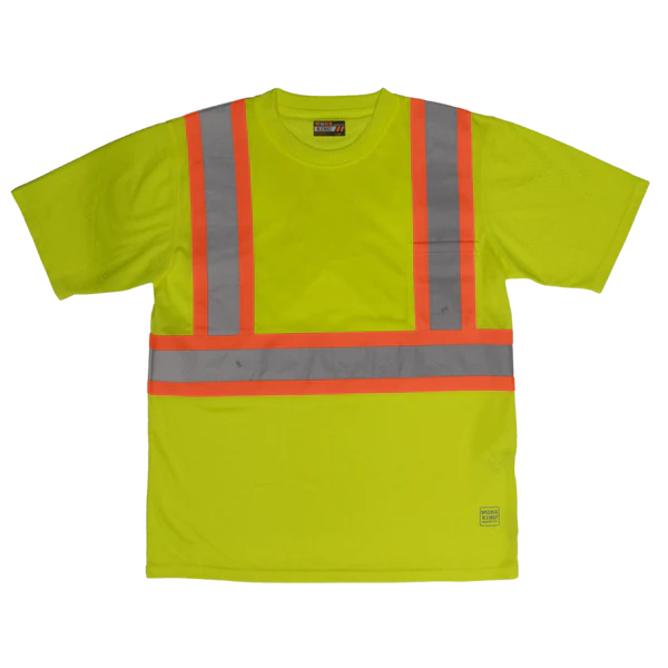 S/S SAFETY T-SHIRT WITH POCKET YELLOW